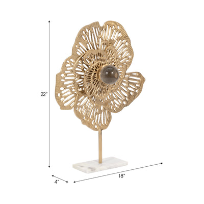 23 Salma Large Gold Flower Statuary