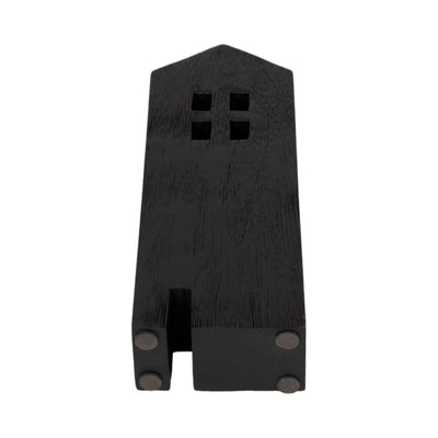 12 Wood House Decor, Black