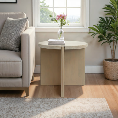 20 Connley Large Marble And Wood Accent Table