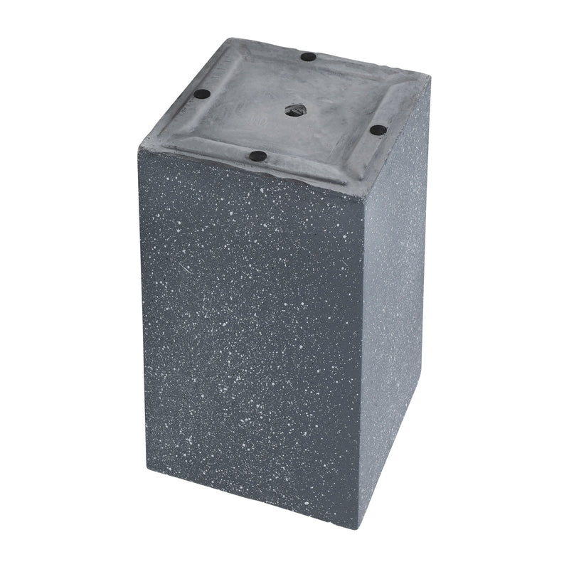 Resin, S/2 11/13D Square Nested Planters, Dk Gray