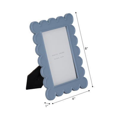 4x6 Scallop Edge Photo Frame, Blue