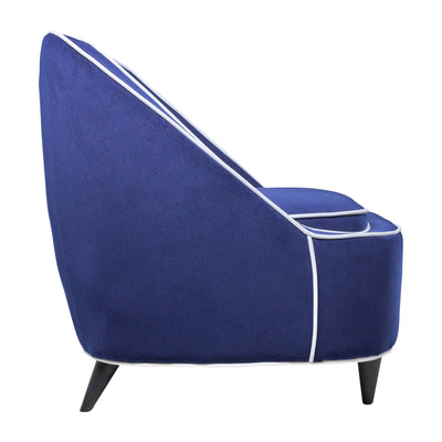 TWO-TONED ACCENT CHAIR - DARK BLUE  KD