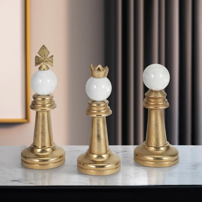 S/3 8/9/10 Turin Gold Chess Pieces