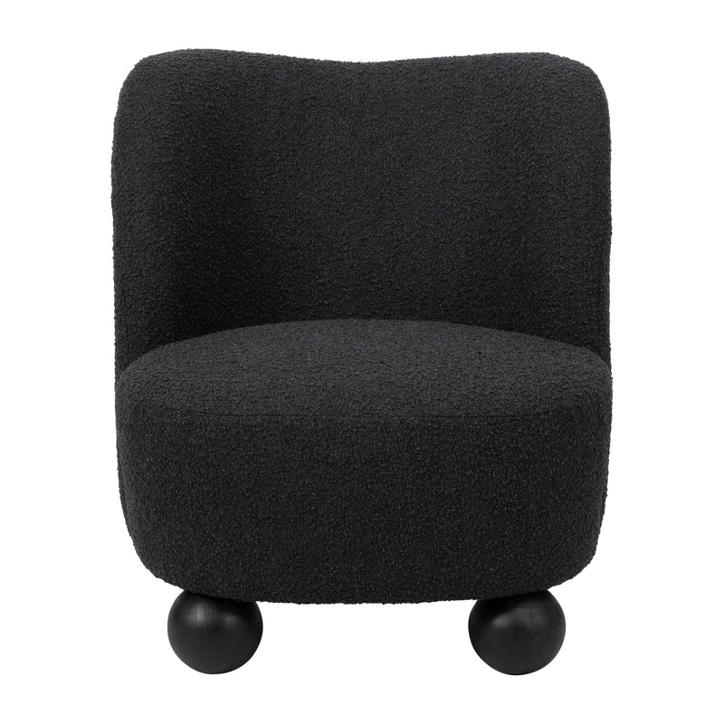 BALL-FOOT ACCENT CHAIR, BLACK