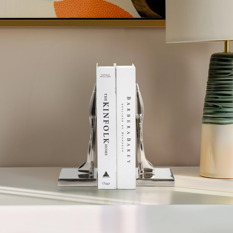 S/2 9 Orleans Silver Plane Bookends