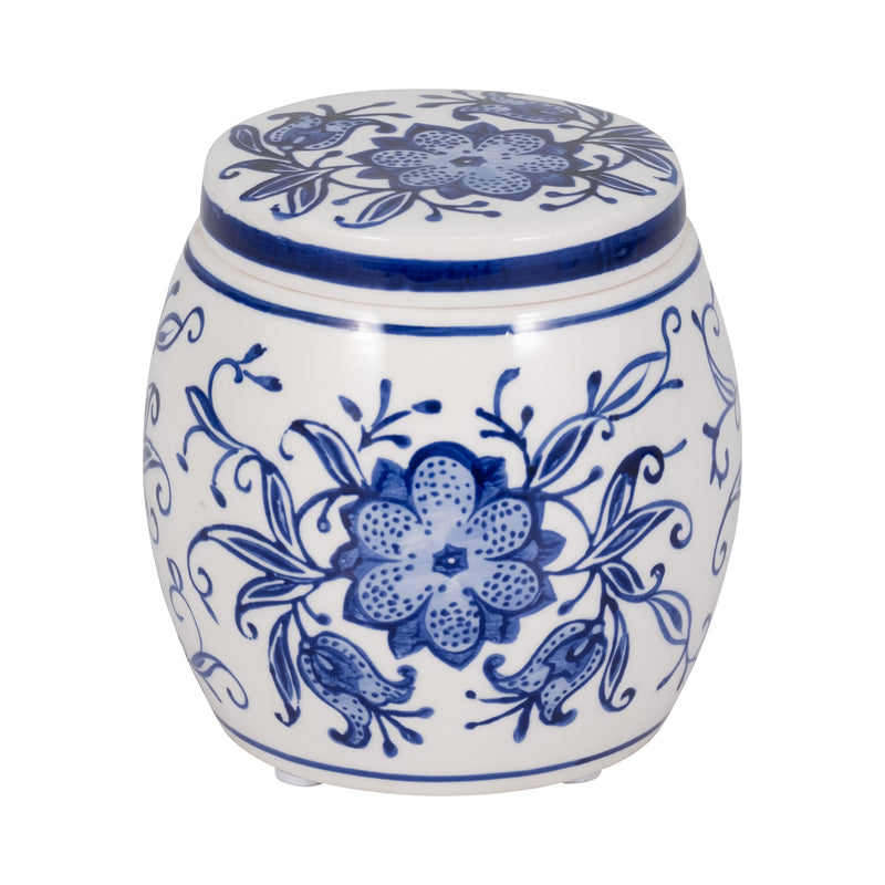 58.5oz Lavender Verbena Chinoiserie Cndle,blu/wht