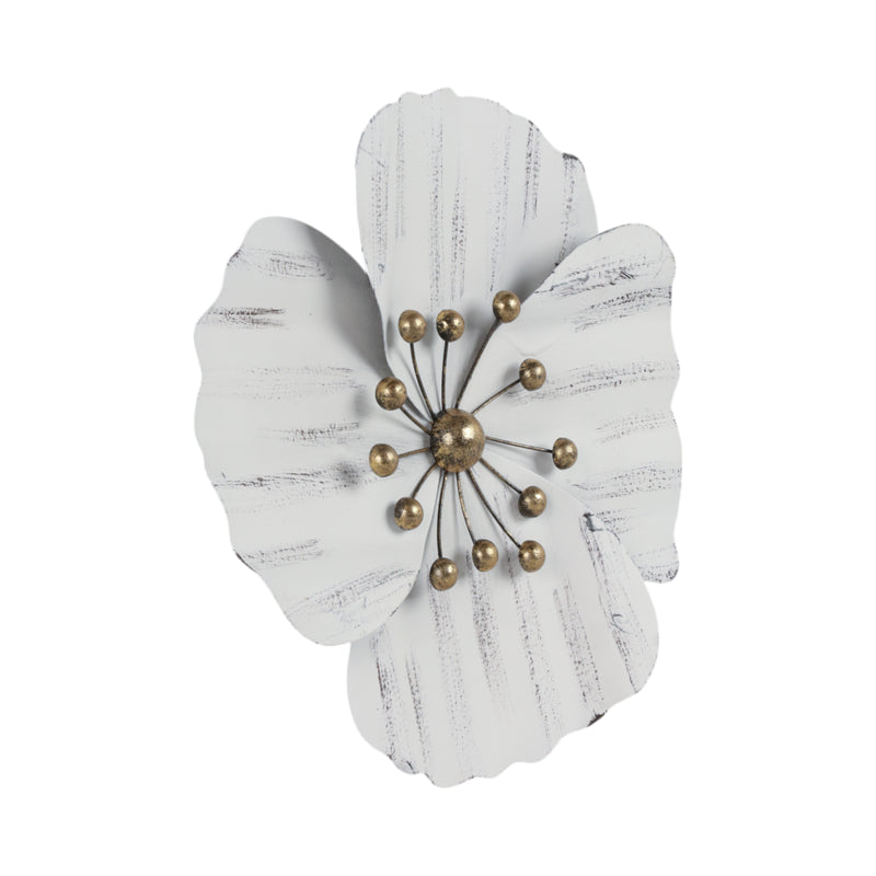 METAL 16 WALL FLOWER, WHITE,WB