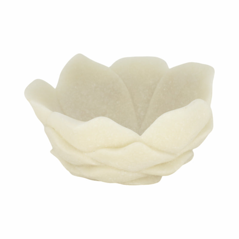 6 Zelen White Quartz Resin Flower Bowl