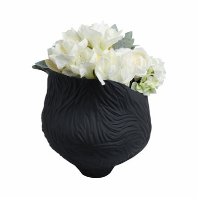 16trevino Large 3d Printed Porcelain Vase, Blk