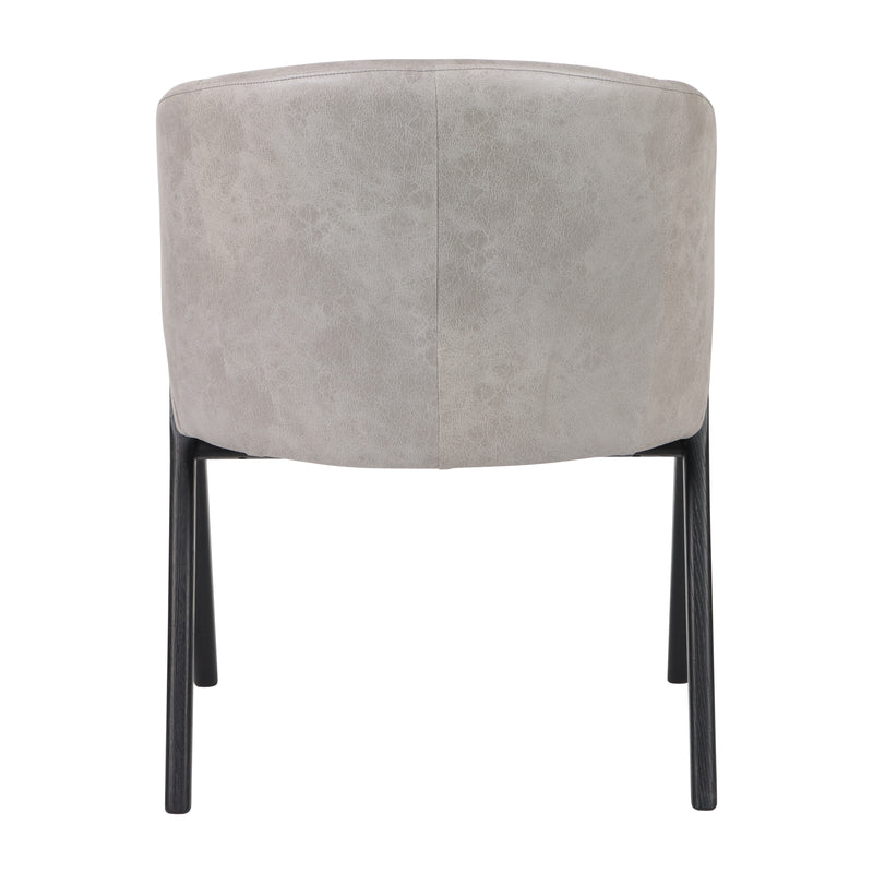 31 Astra Suede Wood Accent Chair, Ivory