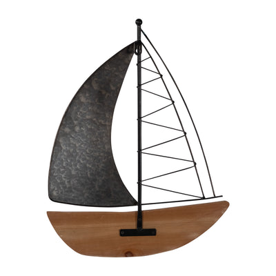 METAL, 19H BOAT WALL DECO, BROWN