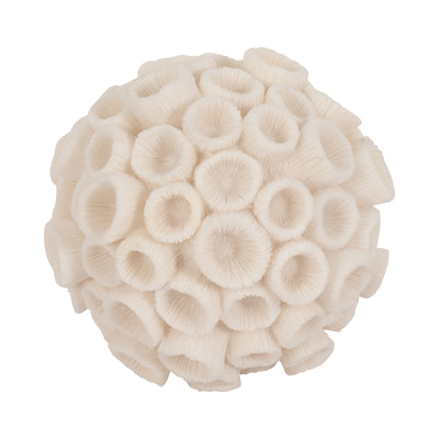 7 Round Coral Orb, Ivory