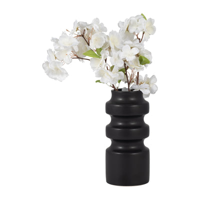 CER, 9 TIERED VASE, BLACK