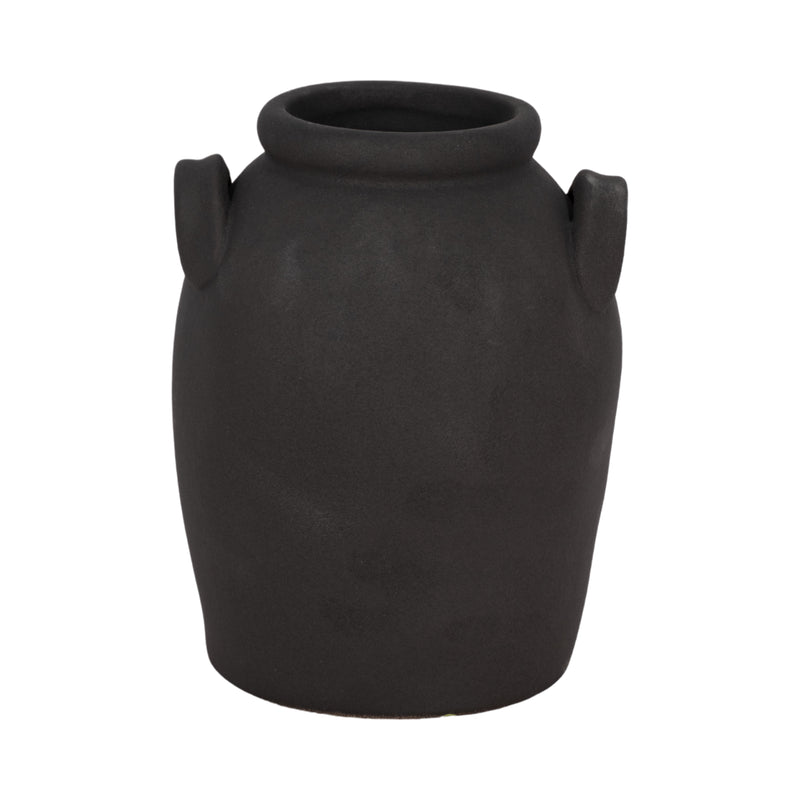 6 Rough Finish Jug With Handles, Black