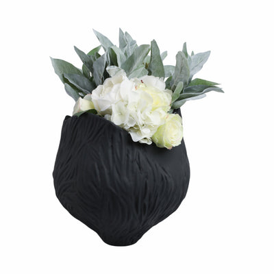 12trevino Small 3d Printed Porcelain Vase,blk