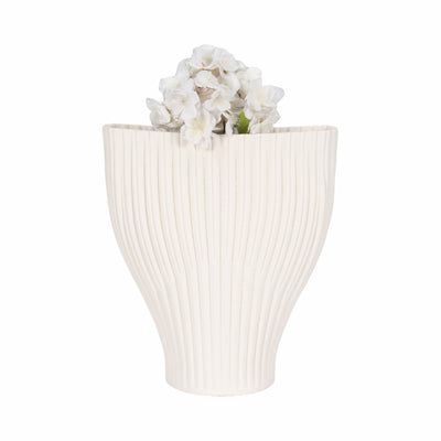 14 BELLO 3D PRINTED VASE, IVORY/BEIGE