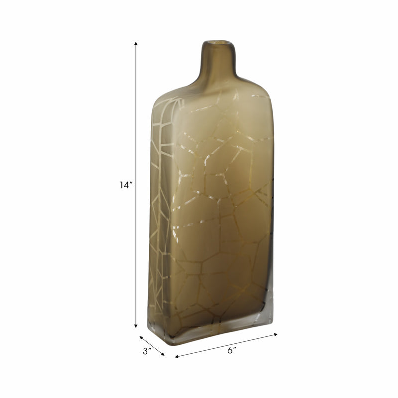 14 Kabir Large Brown Glass Vase