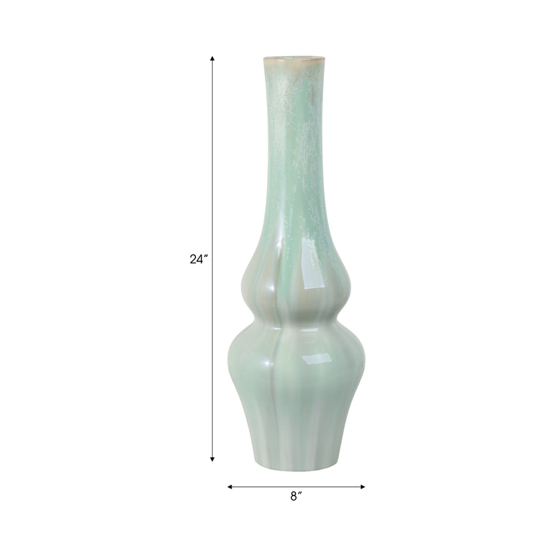 24 Everette Large Green Ceramic Vase