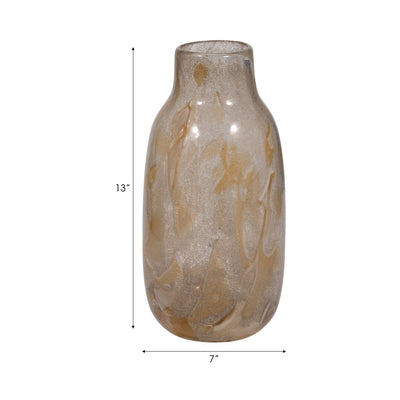 13 FOLEY SMALL NATURAL GLASS VASE