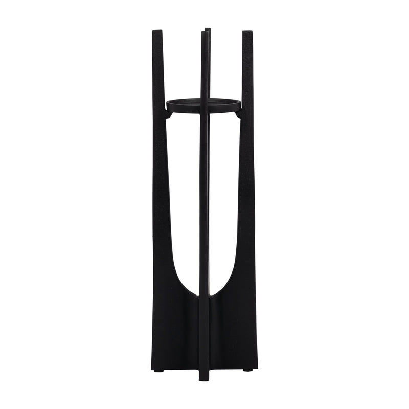 METAL, 16 PILLAR CANDLE HOLDER, BLACK