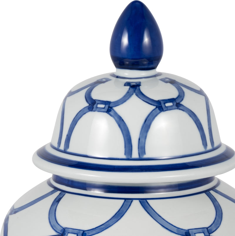 CER, 18 LINKS TEMPLE JAR, BLUE/WHITE