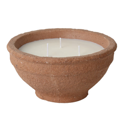 8 16 Oz Tobacco Bowl Candle, Terracotta