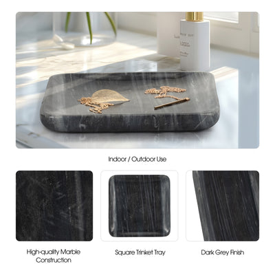 9 ZARRA GREY MARBLE TRINKET TRAY