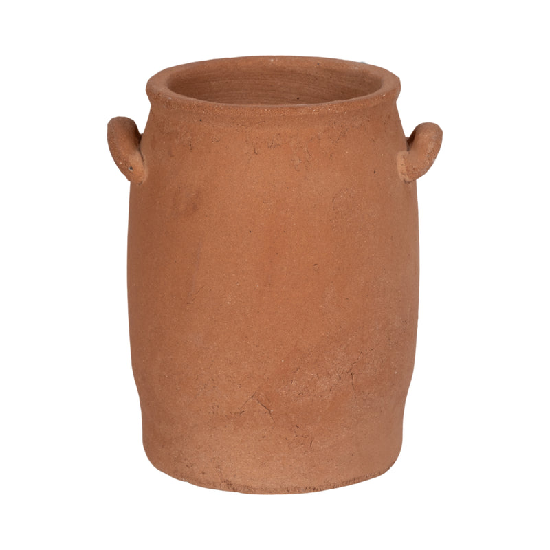 8 Traditional Handle Vase, Terracotta