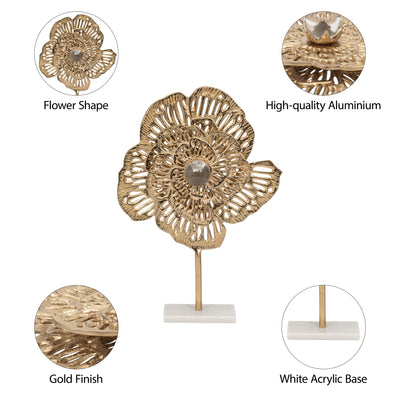 20 Salma Small Gold Flower Statuary