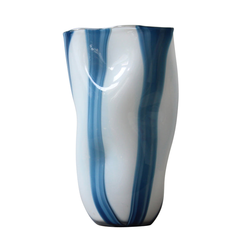 14 Beldan Large Blue Glass Vase