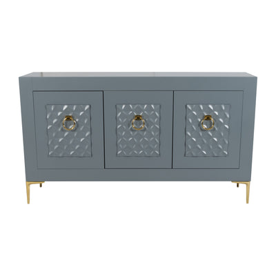 WOOD, 78X39 CONSOLE CABINET, GRAY/GLD, KD