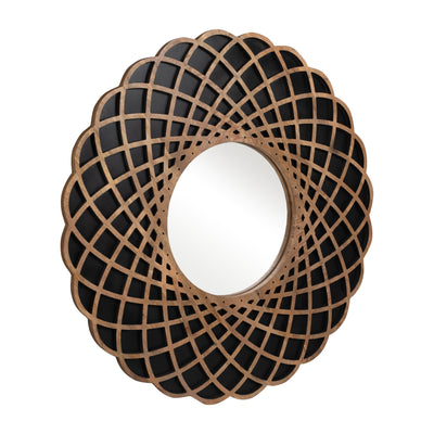 WOOD, 48 KALEIDOSCOPE MIRROR, BLACK