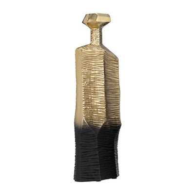 METAL,20,RIGGED VASE,GOLD/BLACK