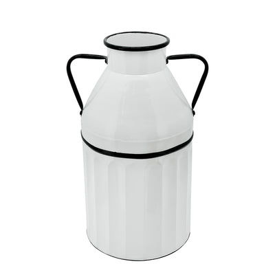 METAL 18H MILK BUCKET, WHITE