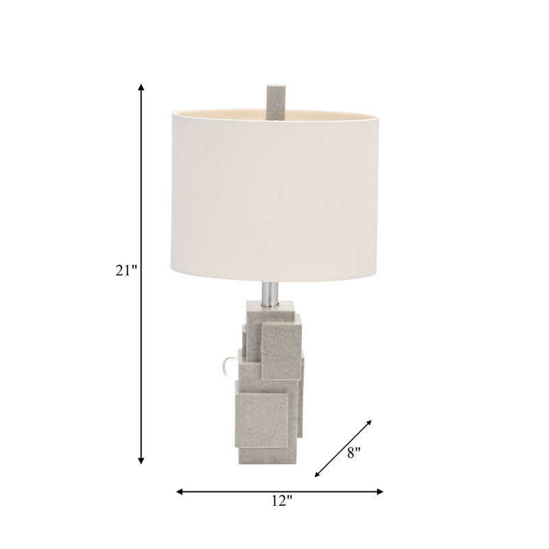 Resin 22 Blocks Table Lamp,gray