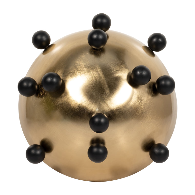 METAL, 13 BUBBLE BOWL, GOLD/BLACK