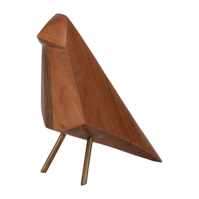 WOOD, 7 STANDING BIRD, BROWN