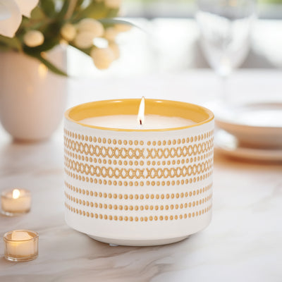 5 15oz X Dots Citro Candle, Yellow