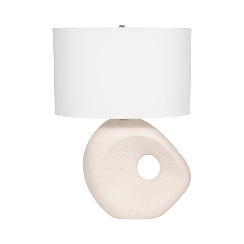 26 Ceramic Table Lamp With Shade, Beige