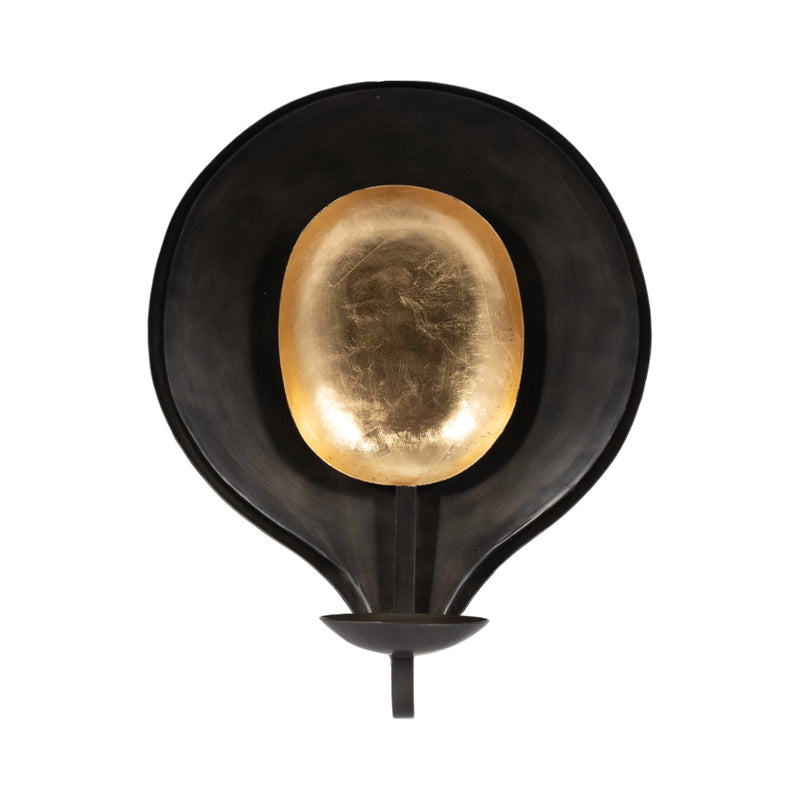 METAL, 15 ROUND VOTIVE HOLDER, BLACK/GOLD