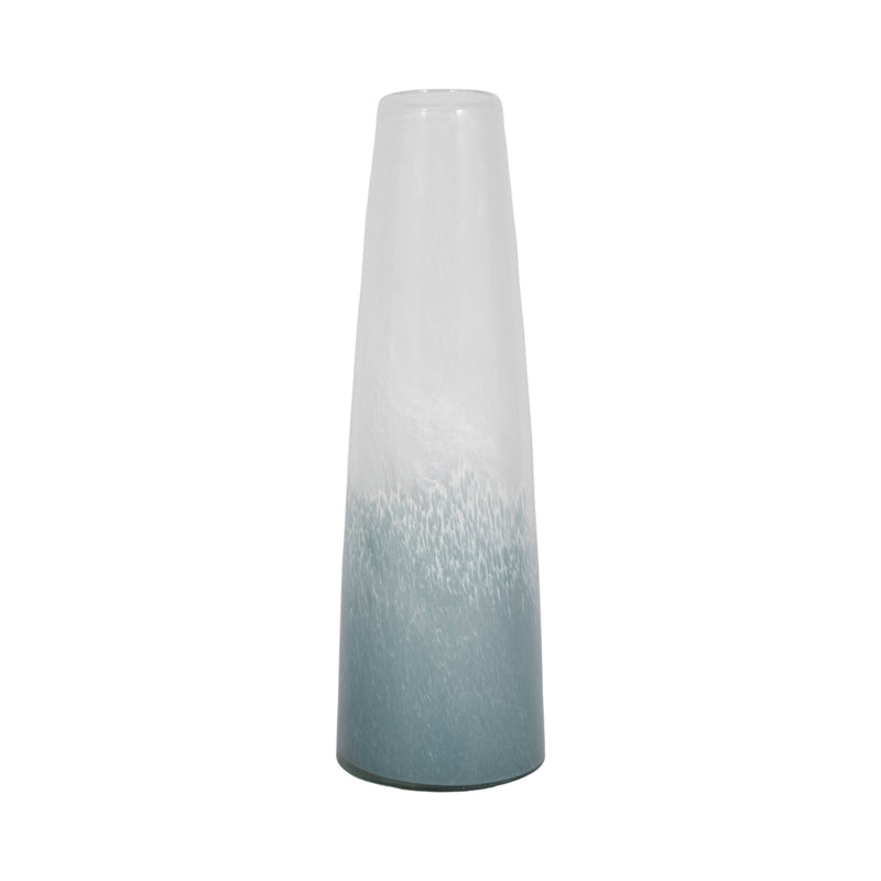 15 Light Blue Waters Vase, Blue/white