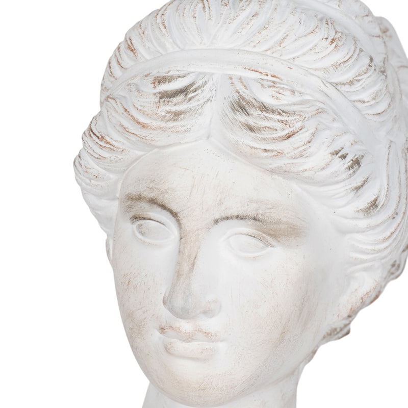 20 Venus Bust Distressed Resin, White