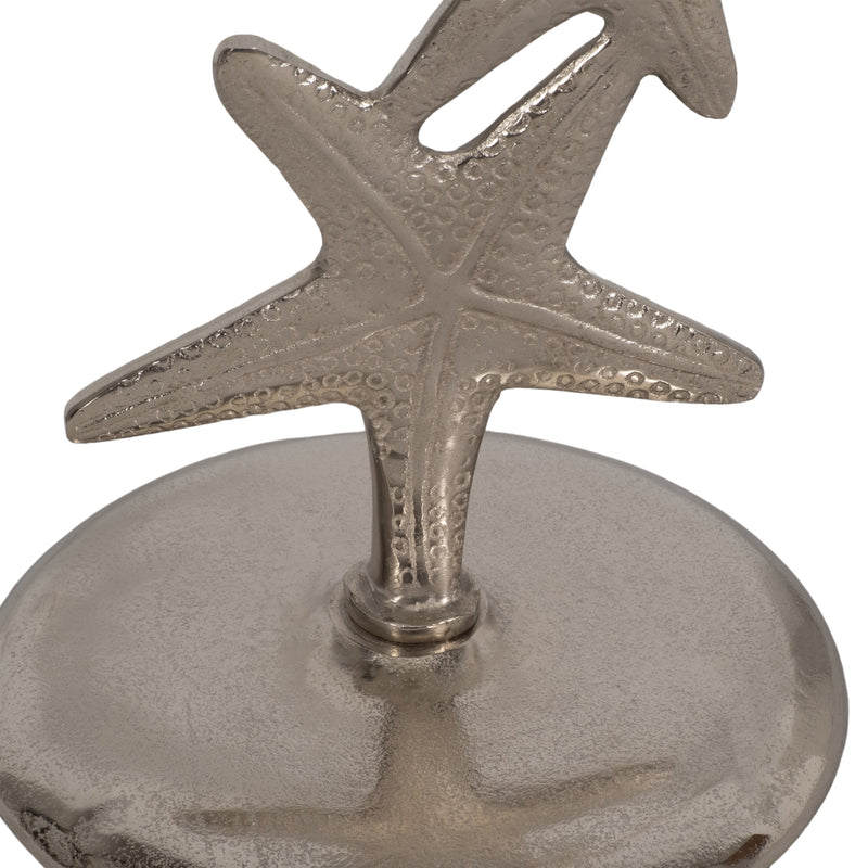 Metal/marble15d/25h,silver Starfish Sidetable Kd