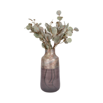 15 2-tone Glass Vase, Grey Multi