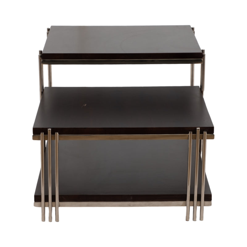 Metal/wood, 42 Three Tier Coffee Table