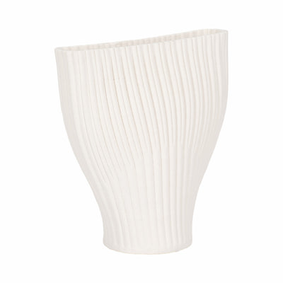 9 BELLO 3D PRINTED VASE, IVORY/BEIGE