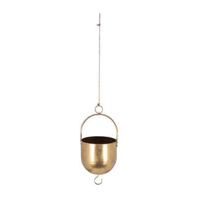 METAL 6 HANGING PLANTER, GOLD