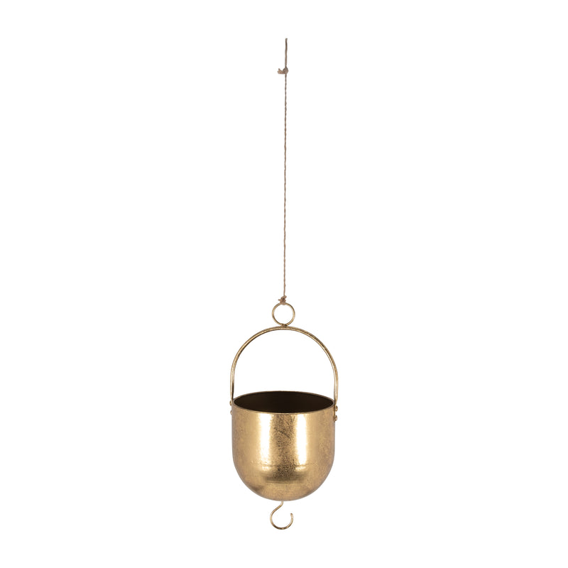 METAL 6 HANGING PLANTER, GOLD