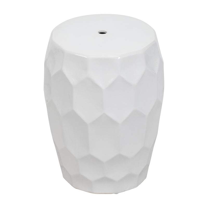 Cer,, 18 Beehive Stool, White