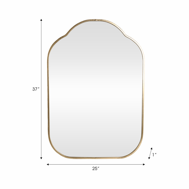 25x37 Arch Top Mirror, Gold